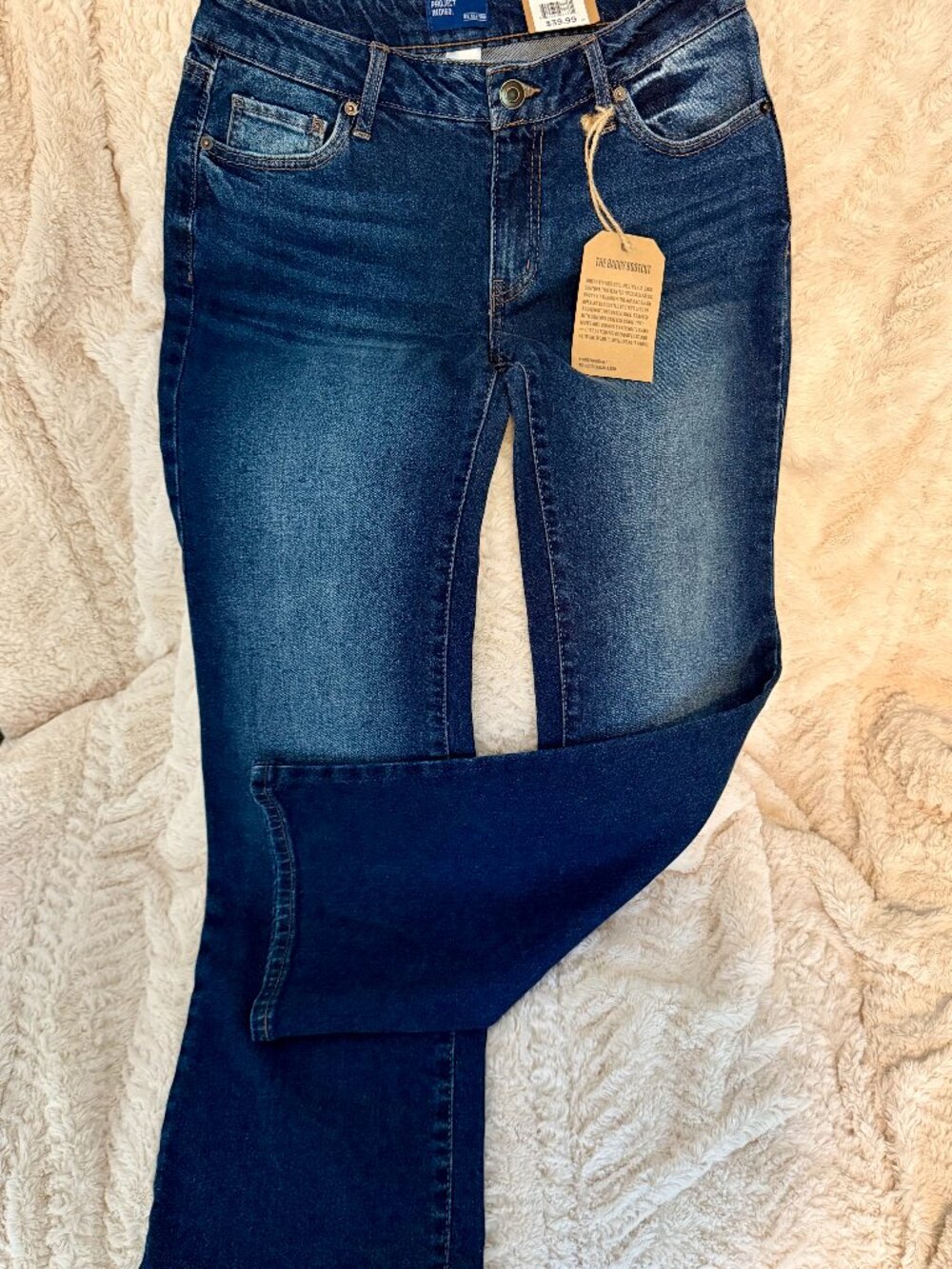Juniors~Project Indigo low rise bootcut baggy jeans~size 7~NWT